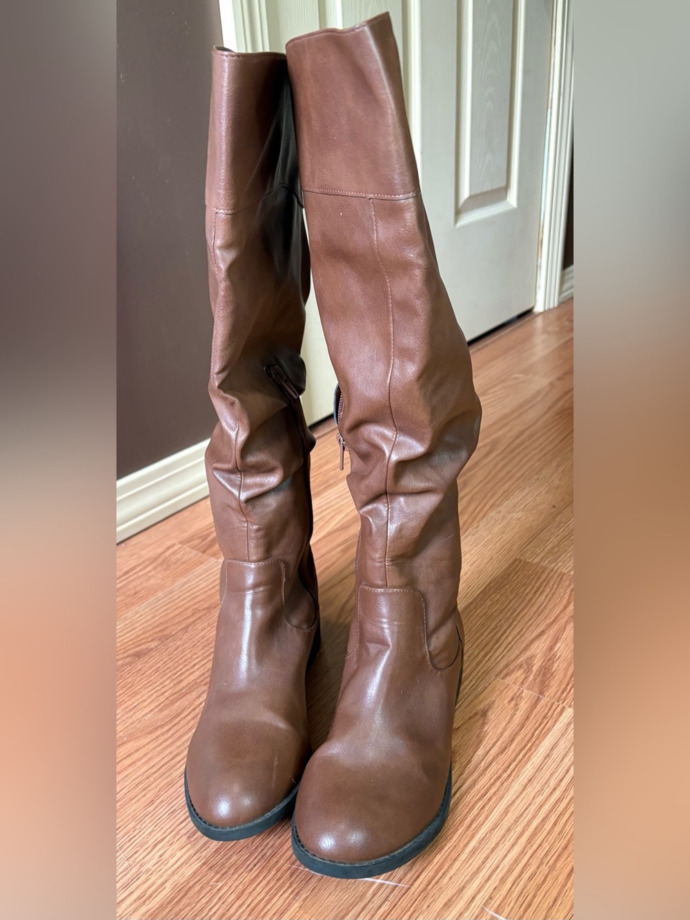 Brown American Eagle Women's Tall Leather Boots